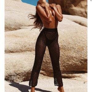 Black crochet pants from the Naked Tiger (Bowie Pants)